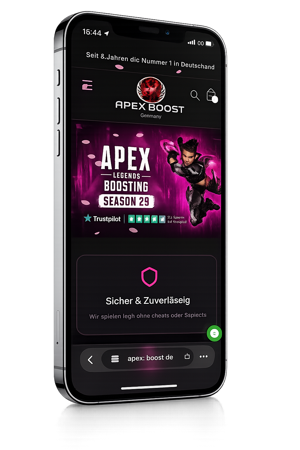 Apex Boost Germany – Mobile Ansicht