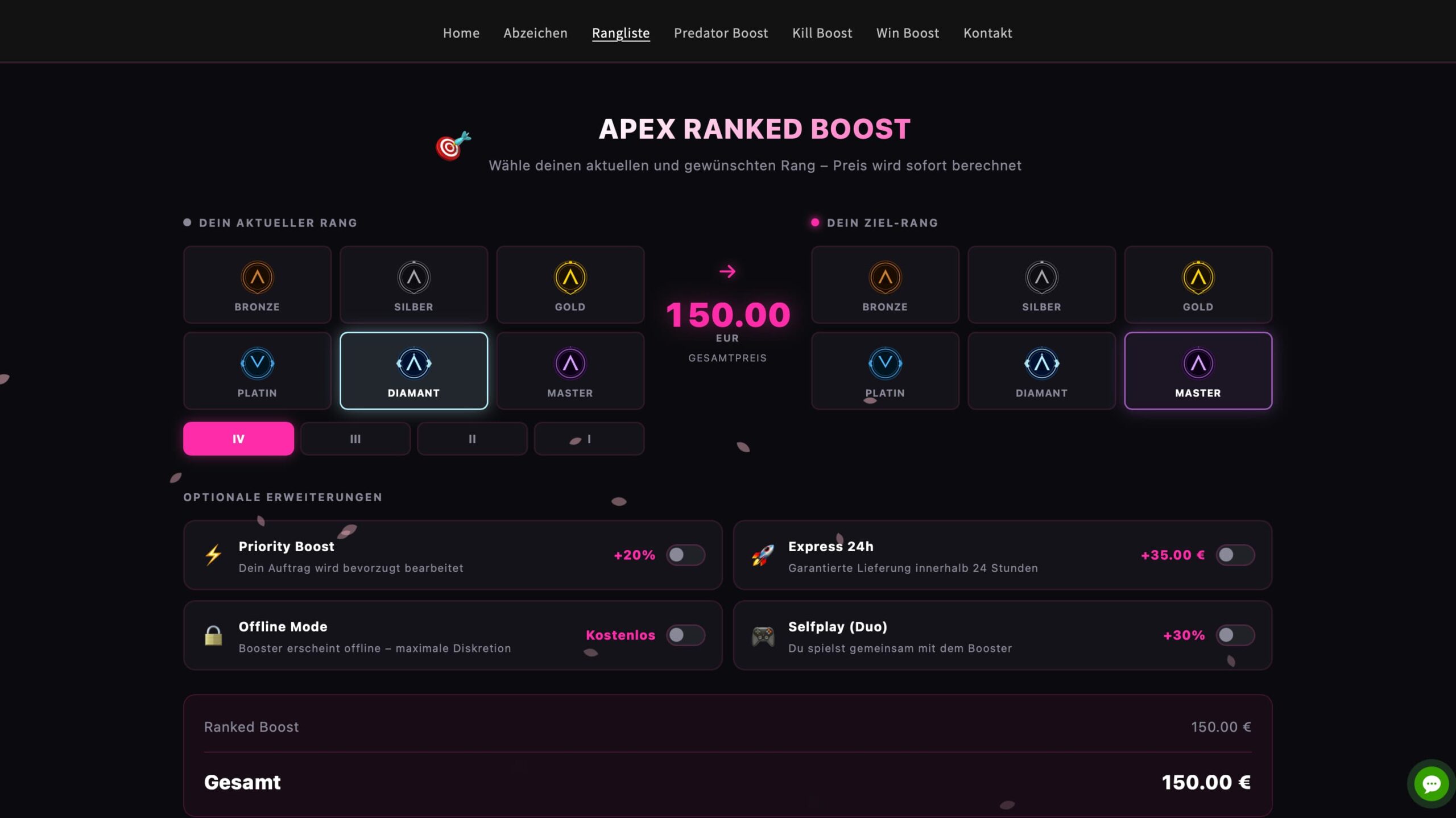 Apex Boost Germany – Produktübersicht